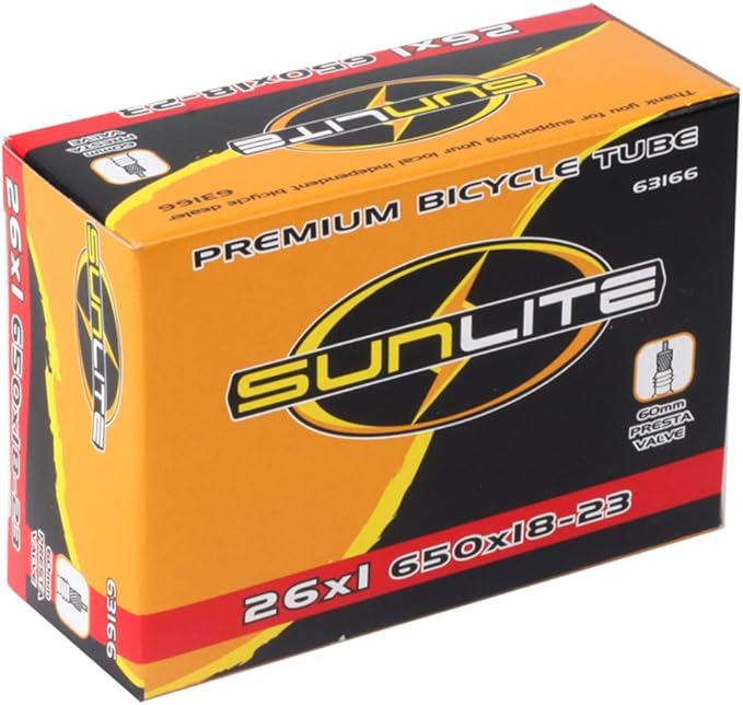 Sunlite Standard Presta Valve Bicycle Tubes