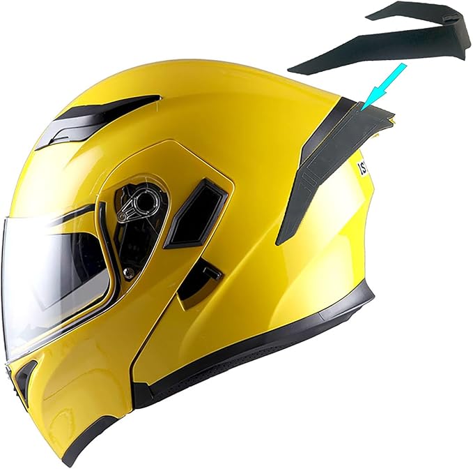 1Storm Motorcycle Modular Full Face Helmet Flip up Dual Visor Sun Shield: HB89 Glossy Yellow
