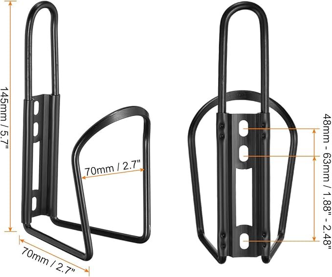 HARFINGTON Bicycle Water Bottle Cage Lightweight Aluminum Basic Bike Universal Water Bottle Holder Mount with Hardware for MTB Mountain Road Gravel