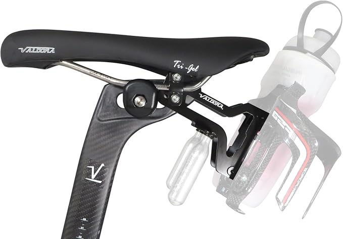 Bike Seat Water Bottle Holder | Behind Saddle Bottle Cage Rack Rack With 2 Bottle Cages | A Key Triathlon Bike Accessory | Behind Seat Bottle Holder That Performs | For Road Tri Specific Bikes