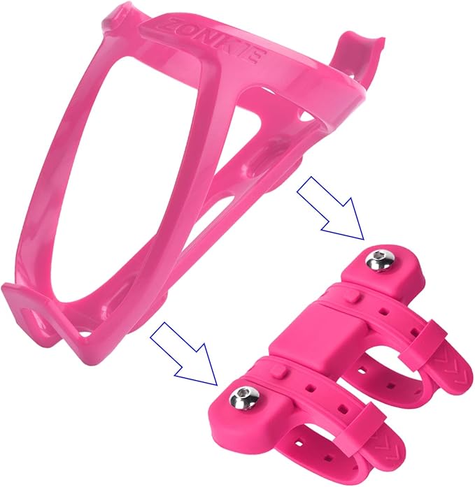 ZONKIE Bike Bottle Cage Mounting Base, Cup Mounting Base for Many Kinds Bikes, Fits Most Stroller Drink Holder, Silicone Material, Many Colors are Available.