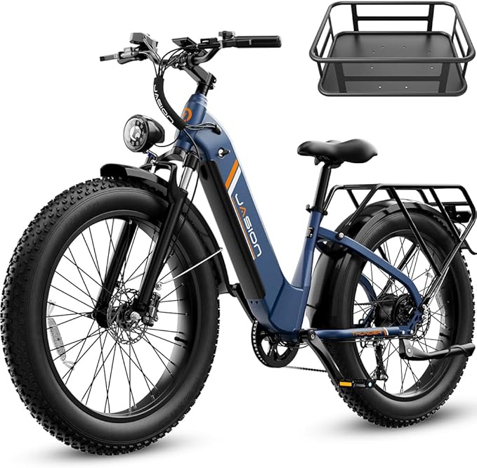 Jasion Thunder/PRO/ST Electric Bike,2000W/1800W Peak Ebikes for Adults,26''Fat Tire Best Ebike for Men,90/80 Miles with 1040Wh/864Wh Battery,35/30+MPH Max Speed Bicycles,500/400LB Capacity