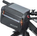 Bike Handlebar Bag, Insulated Cooler Front Frame Bag with Touch Screen Phone Holder, 4L Water Resistant Bicycle Basket Storage Pouch, Convertible Shoulder Pack for Ebike MTB Road
