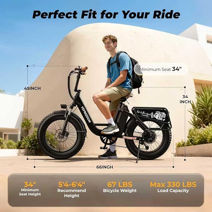 EUY 1500W Peak Electric Bike for Adults, 48V 20Ah Removable Battery Max Range 80Miles & 30MPH Electric Bicycle, 20''×4.0" Fat Tire Ebike,Fast Cargo Ebikes,Commute Mountain E-Bike UL Certified