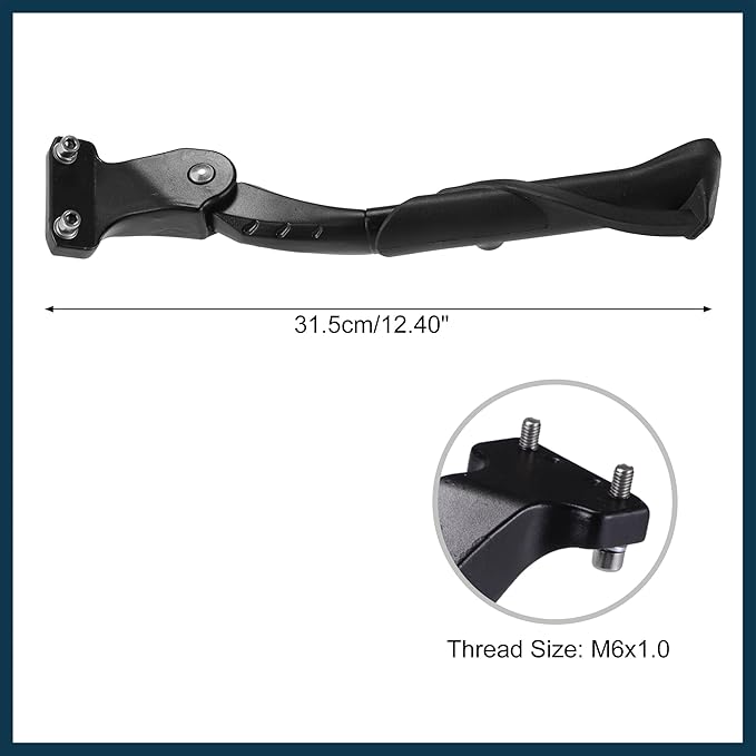 Fit 20-22 Inch Bicycles Adjustable Bicycle Stand with Central 2 Holes Non-Slip Side Stand Kickstand Bicycle for Mountain Bike E-Bike Trekking Automotive Parts