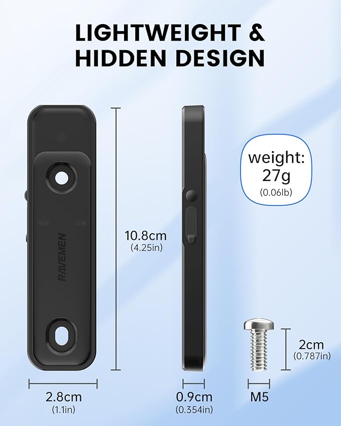Ravemen Bike Tracker Compatible with Apple Find My, Rechargeable Anti-Theft GPS Tracker for Bikes, 8-Month Power Life Bicycle Finder Location Accessories Hidden Under Bottle Holder (iOS Only)