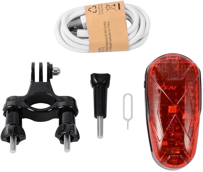 GPS Tracker for Bike Bicycle GPS Tracker Hidden GPS Tracking Device for Motorcycle Motorbike Anti-Lost Anti-Theft, with LED Tail Light - 4G TK906
