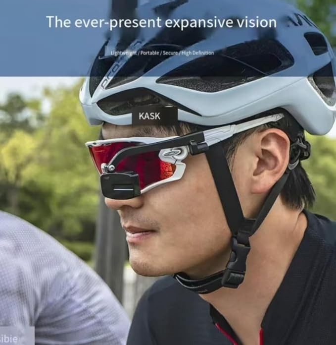 Helmet Mirror For Cycling Glasses or Helmet,360° Adjustable, Lightweight 15g HD Rearview Mirror, Clip-On Safety Cycling for Eyeglasses Wide-Angle Vision