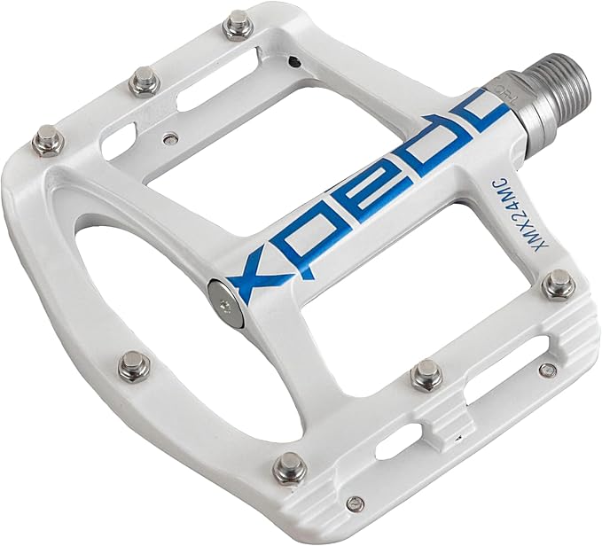 Xpedo Spry Flat Bicycling Pedals | Magnesium Body, 11mm Low-Profile, 106x100mm Platform, 28 Steel Replaceable Pins | MTB Trail/Enduro