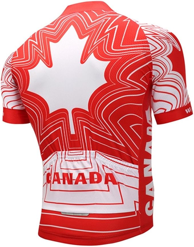 Weimostar Men's USA Cycling Jersey Short Sleeve Biking Shirts Breathable with Pockets