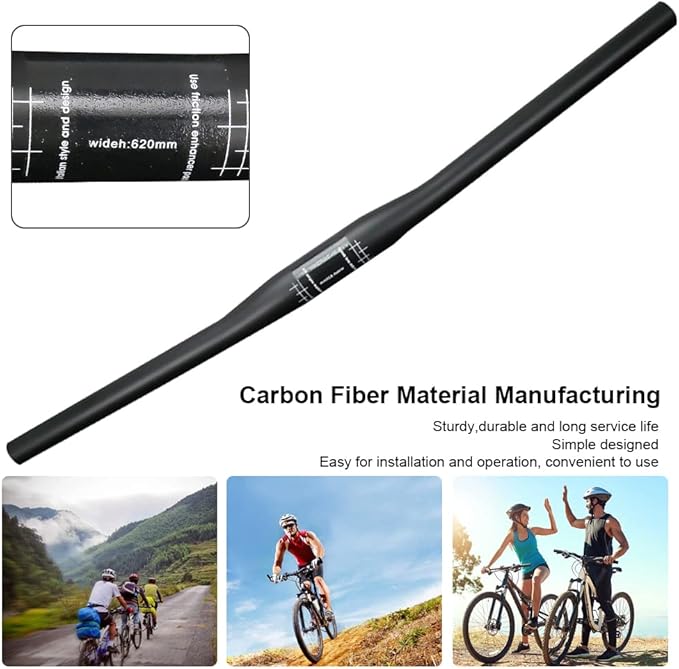 Carbon Handlebars, Mountain Bike Handlebars, Riser Bars 31.8mm 3K Matt Glossy 680mm 700mm 720mm 740mm 760mm MTB Handlebars for Mountain Bikes,Road Bike
