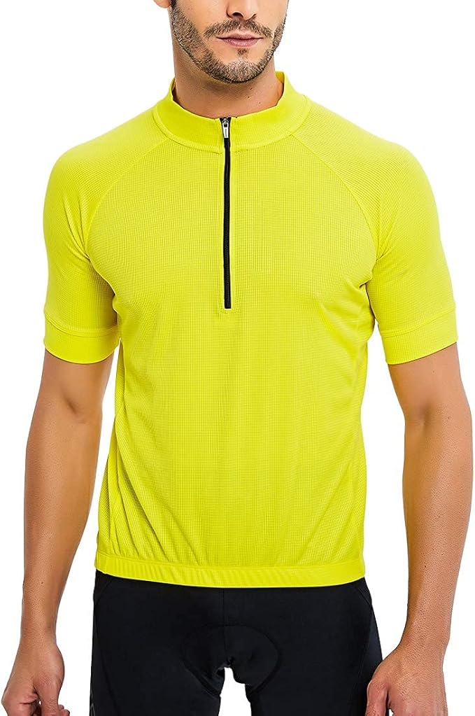 CATENA Men's Cycling Jersey Short Sleeve Shirt Running Top Moisture Wicking Workout Sports T-Shirt