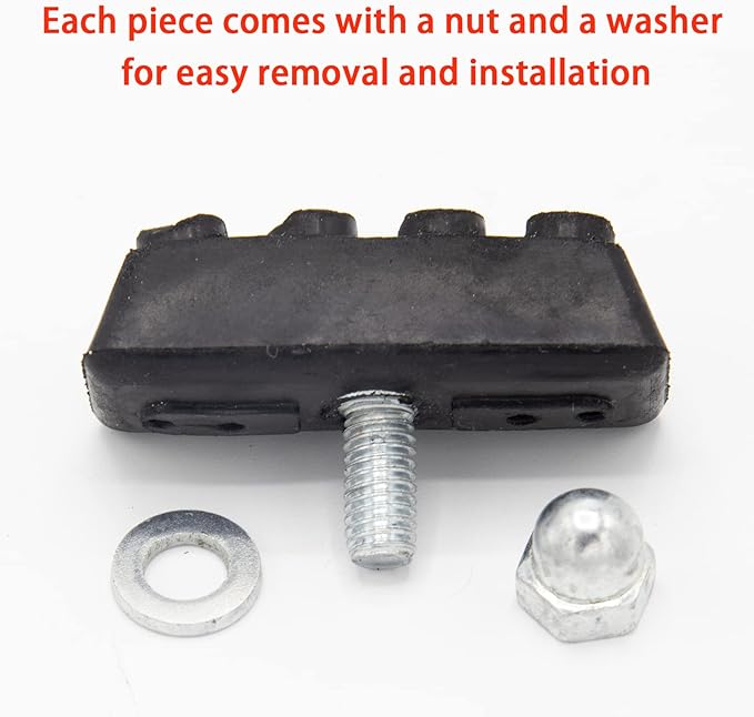 2 Pair Bike Brake Pads, Rubber V-Brake Pads for Mountain & Road Bicycles, Quiet & Non-Skid Cycling Accessories for Enhanced Safety