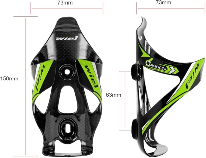 Wiel Full Carbon Fiber Bicycle Bike Light Drink Water Bottle Cage Holder