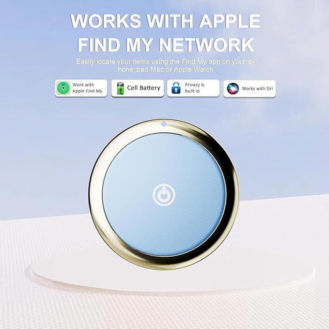 Tracker Tag Finders Work for Apple Find My (iOS Only) GPS Tracker for Luggage Keys Backpack (Red&Blue, 4Pack)