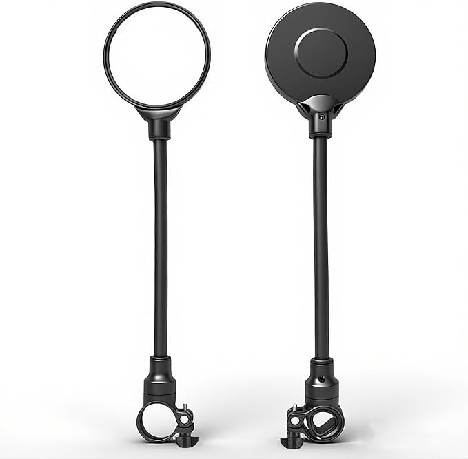 Bike Mirror Handlebar Mount – Adjustable Wide-Angle Rear View Mirror, Tool-Free Clamp for 22–32 mm Handlebars Suitable for bicycles, electric bicycles, motorcycles, scooters, etc.