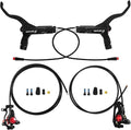 BUCKLOS Ebike Hydraulic Disc Brake Zoom HB-775E 2-PIN 2 Pistons Ebike Electric Power-Off Brakes Left Front 1110mm Right Rear 1850mm with Mounting Adapter Fit E-Bike,Scooter and Electric Motorcycle