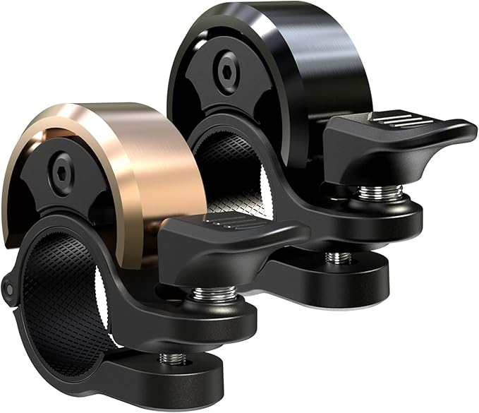 Greallthy Bike Bell, Aluminum Alloy Bicycle Bell with Clear Loud Sound, Bike Bells for Adults and Kids, Sturdy and Compact Bell Fits 0.75-1in(19-25.4mm) Handlebar for Mountain, Road Bikes.
