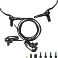 BUCKLOS MTB 4 Pistons Hydraulic Disc Brake Set, Mountain Bike Left Front 850 mm Right Rear 1630 mm Bicycle Disk Break Aluminum Alloy Caliper Lever for Ebike/Folding Bicycle/Fat Bike HD-M735(Pre-Bled)