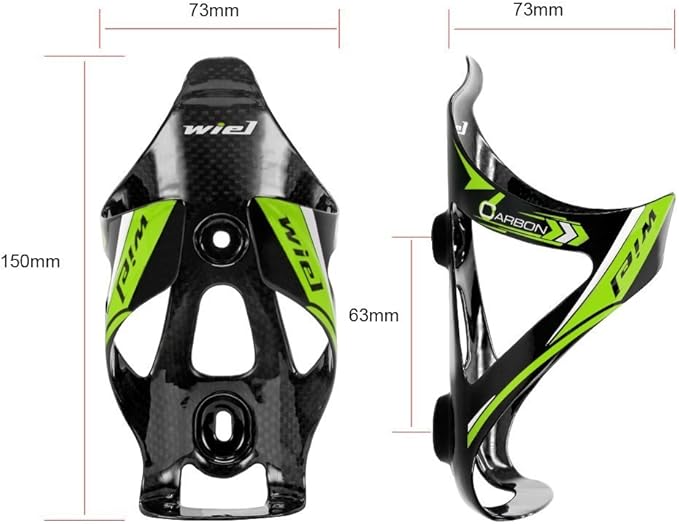 Wiel Full Carbon Fiber Bicycle Bike Light Drink Water Bottle Cage Holder