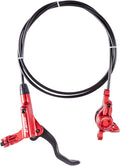BUCKLOS MTB Hydraulic Disc Brakes Set, Mountain Bike Left Front 800mm Right Rear 1450mm Brake Aluminum Alloy Levers with Calipers PM/is Adapter Fit E-Bike(Pred Bled/Pads Included)