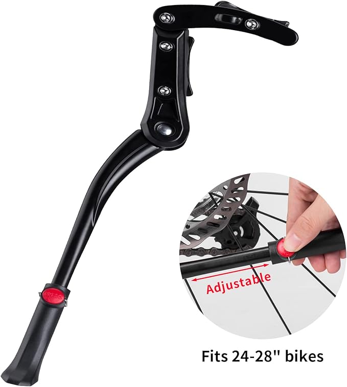 ROCKBROS Bike Kickstand for Mountain Bike Bicycle Kickstand Adults 24 inch to 28 inch Adjustable Bike Side Stand