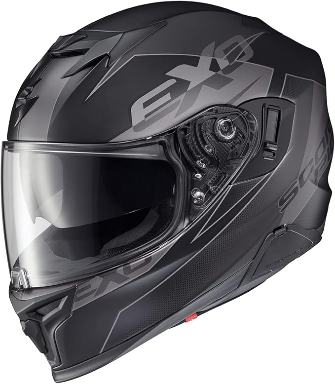 ScorpionEXO T520 Full Face Touring Motorcycle Helmet with Bluetooth Ready Speaker Pockets DOT ECE Approved Factor (Phantom - Small)