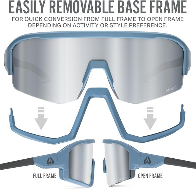 Wildhorn Radke MTB Cycling Glasses, UV400 Sports Ski Running Sunglasses for Women & Men, Baseball Glasses w/3 Swap Lenses