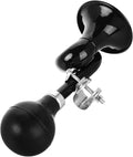 Toyvian Loud Bicycle Air Horn and Vintage Bike Bell for Mountain and Road Bikes, Black Retro Squeeze Handlebar Horn with Alarm Sound for Cycling and Outdoor Riding