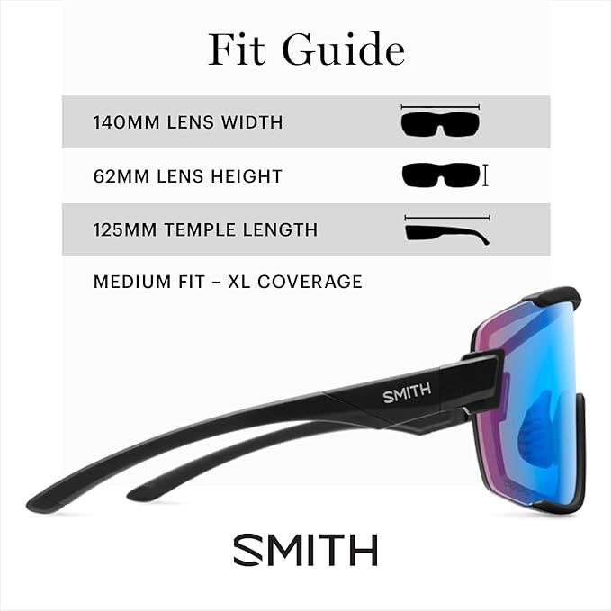 SMITH Wildcat Sunglasses with ChromaPop Shield Lens – Performance Sports Sunglasses for Biking & More – For Men & Women