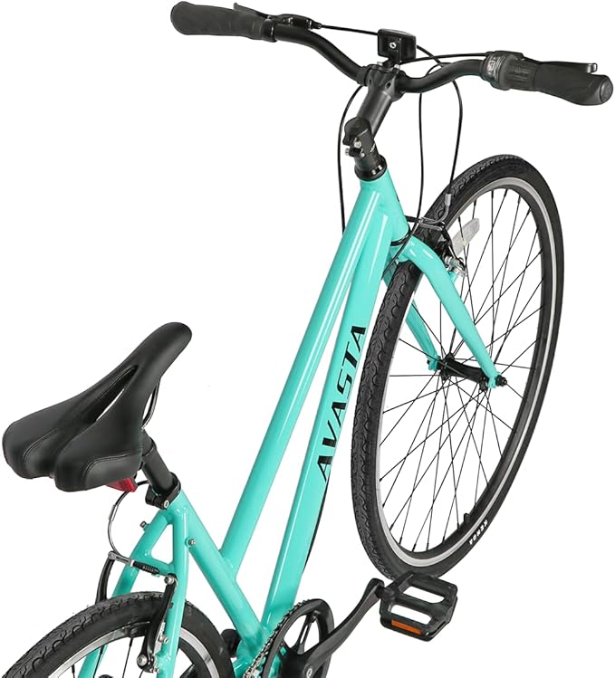 AVASTA Populus 700C Road Bike for Women with Kickstand, 15 17 Inch Lightweight Step Through Aluminum Alloy Frame, 7-Speed Drivetrain, Multiple Colors