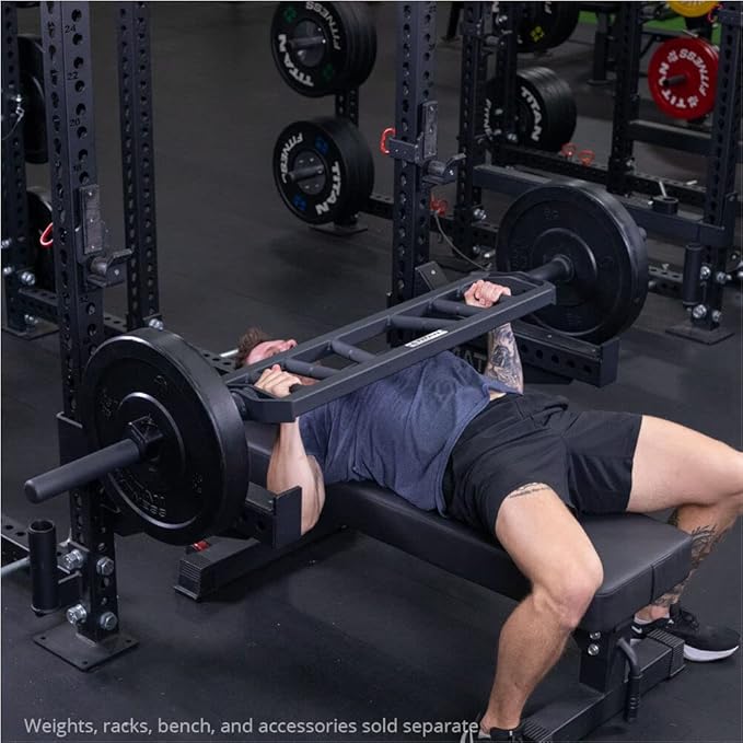 Titan Fitness Hybrid Multi-Grip Olympic Barbell V3, Rated 1,900 LB, Rackable Swiss/Football Bar