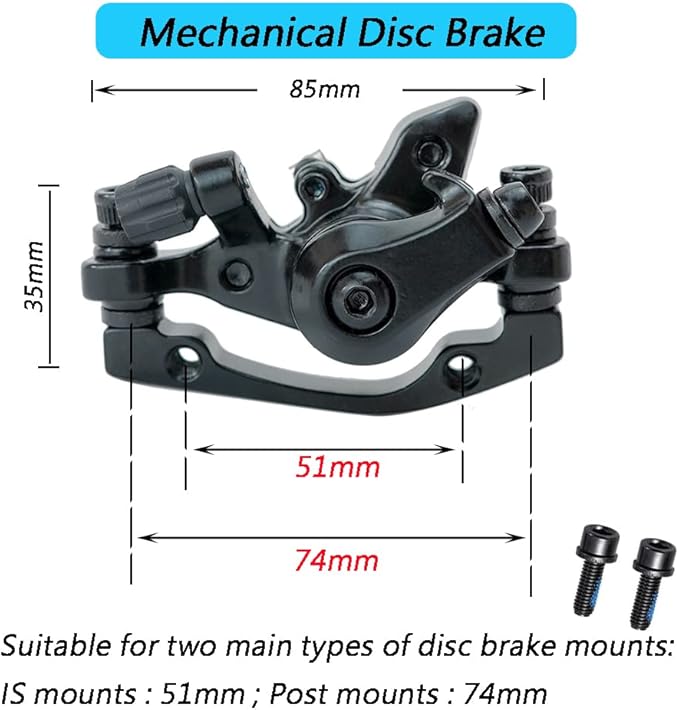 1 Pair Bike Mechanical Disc Brake,Universal Front and Rear Mechanical Disc Brake Calipers for Mountain Bikes,Folding Bikes,Road Bikes