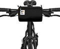 Handlebar Bike Bag – Water-Resistant Hard Shell with Quick-Access Zipper, Side Mesh Pockets, and Spacious Storage – Ideal for Cycling, Commuting, and Adventure Rides (Black)