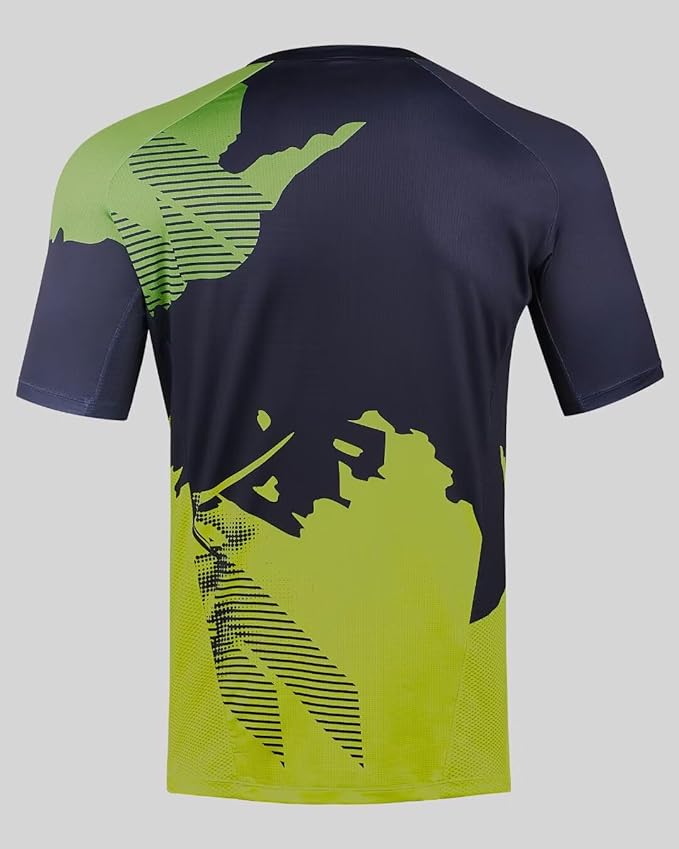 ROTTO Mens MTB Jersey Mountain Bike Cycling Shirt Short Sleeve for MTB BMX Downhill Wicking Quick Dry