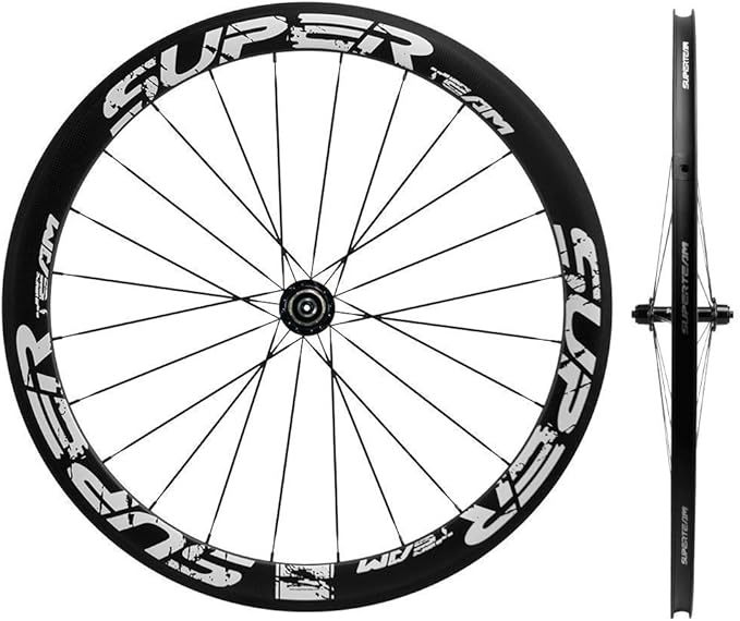 Superteam 50mm Clincher Wheelset 700c 23mm Width Cycling Racing Road Carbon Wheel Decal