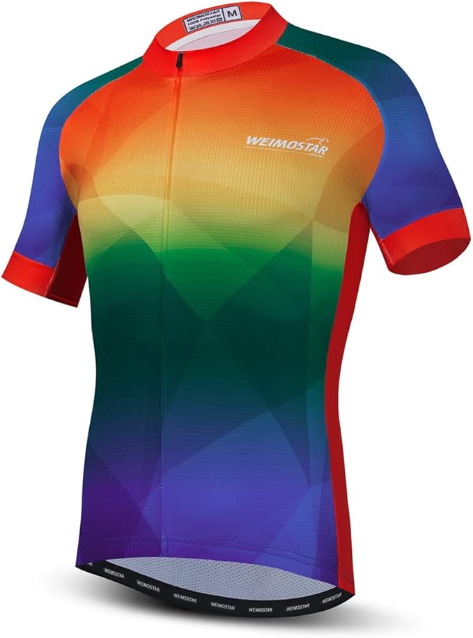 Men's Cycling Jerseys Wolf Print Bicycle Shirts Summer Road Bike Clothes Quick Dry Breathable
