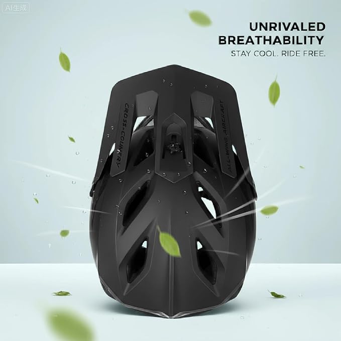 BATFOX Full Face Mountain Bike Helmet for Men Women Adult Helmet Downhill DH BMX MTB