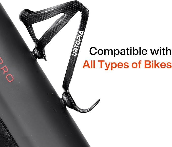 Full Carbon Fiber Bike Water Bottle Holder, Ultra-Light Water Bottle Cage for Bike, High Strength Durable Carbon Cup Holder for Bike, Road Bike, Mountain Bike, Electric Bike (1pack)
