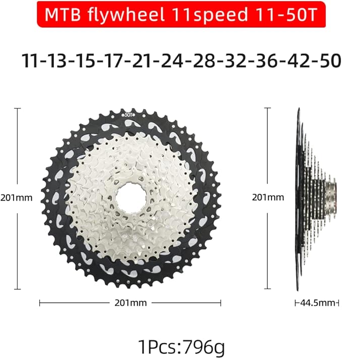 CYSKY 8/9/10/11/12-Speed Cassette 11-25T/28T/32T/34T/36T/40T/42T/46T/50T/52T Bike Sprocket Freewheel Compatible with Shimano, Sram HG Hub, Fit for Mountain Bike, Road Bike, MTB Cassette