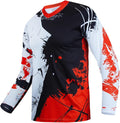 Men's Mountain Bike Jersey Long Sleeve MTB Off-Road Motocross Jersey Quick Dry Downhill&Motocross Shirts