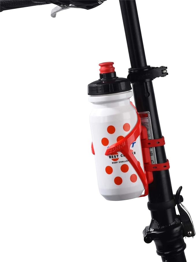 ZONKIE Bike Bottle Cage Mounting Base, Cup Mounting Base for Many Kinds Bikes, Fits Most Stroller Drink Holder, Silicone Material, Many Colors are Available.
