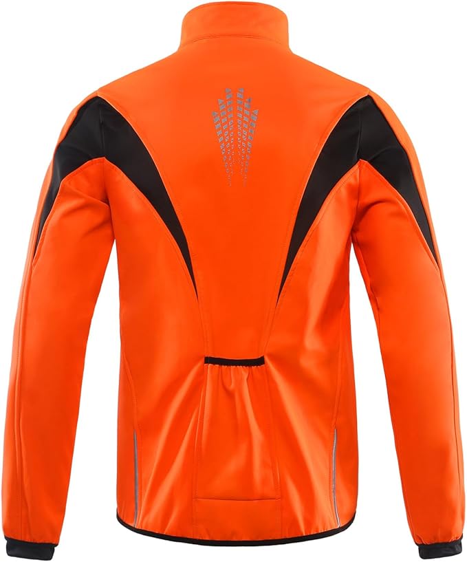 ARSUXEO Winter Warm UP Thermal Softshell Cycling Jacket Windproof Waterproof 15-k