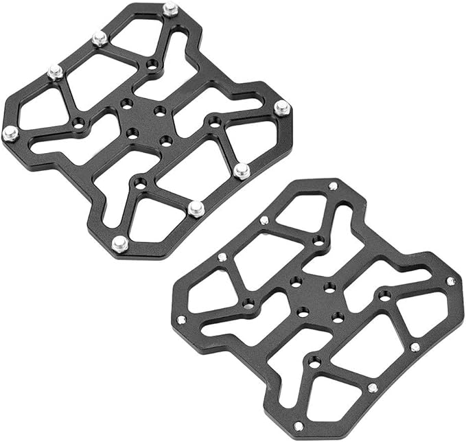 Keenso Bike Pedal Adapter, 1 Pair Aluminum Alloy Bike Bicyle Clipless Pedal Platform Adapters for