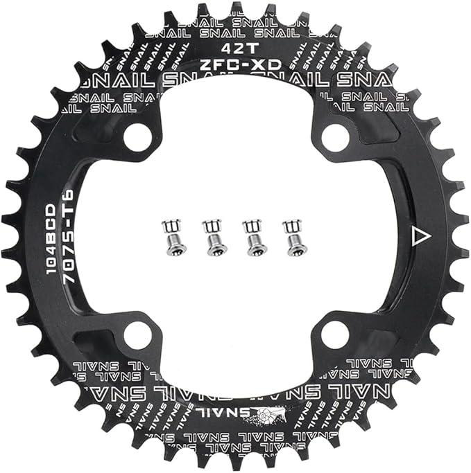 CYSKY 104 BCD Chainring 30T to 52T Narrow Wide Chainring with Sprocket Bolts for 1x Set-up Road Bike Mountain Bike BMX MTB Gravel Ebike