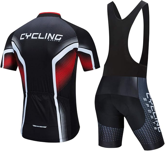 Men's Cycling Jersey Set, Summer Mountain Bike Clothing Short Sleeved Riding Jerseys