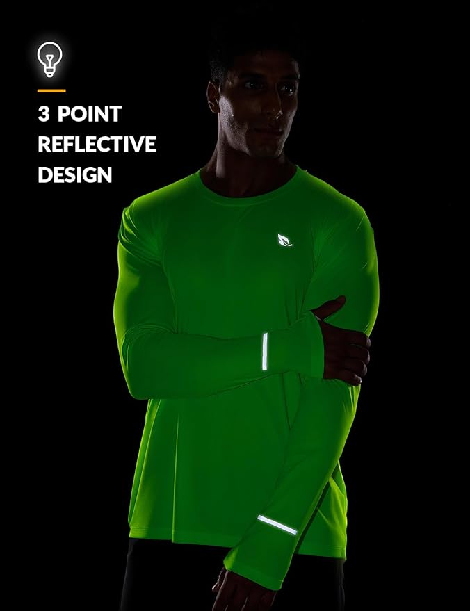 baleaf Men's Mountain Bike Shirts Long Sleeve Loose-fit Cycling Jersey Zipper Pocket UPF 50+ Workout Hiking Athletic Running
