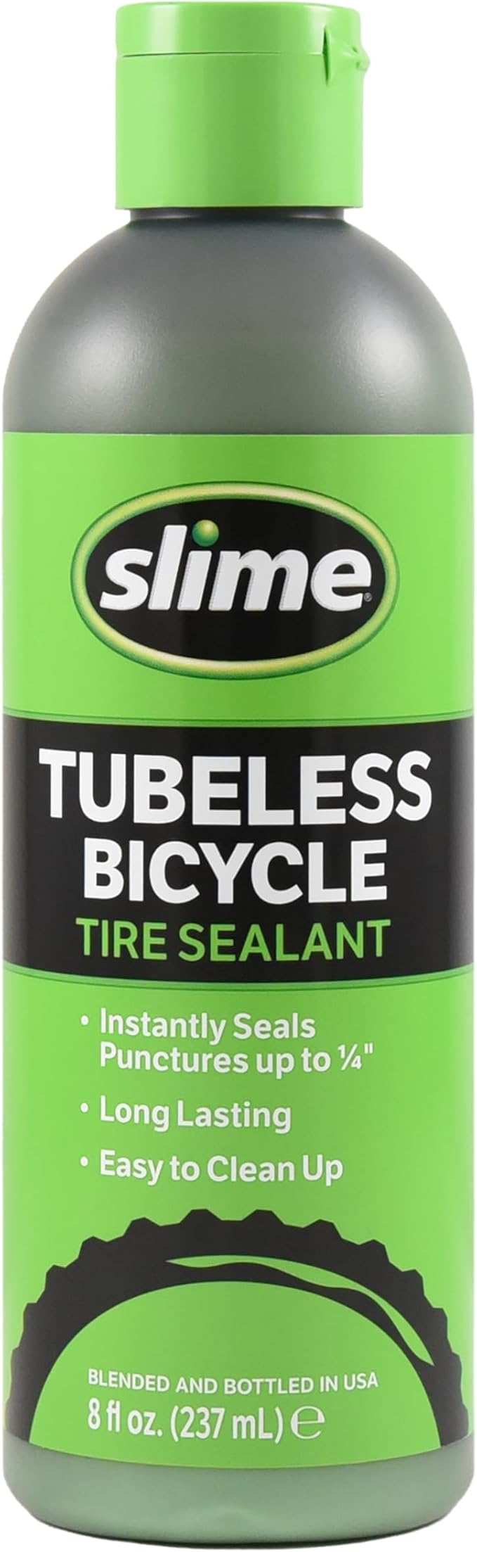Slime 10216 Tubeless Bicycle Puncture Repair Tire Sealant, Prevent and Repair, Suitable for tubeless Bikes, Non-Toxic, Eco-Friendly, 8oz Bottle