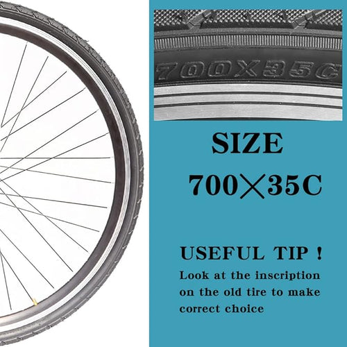 1 or 2 Pack 700X23C/25C/28C/35C Road Bike Tires with or Without 2 Inner Tubes Presta Valve and 2 levers for City Commuter Road Pavement Garden Trail Bike Tires