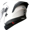 1Storm Motorcycle Modular Full Face Helmet Flip up Dual Visor Sun Shield: HB89 Glossy White